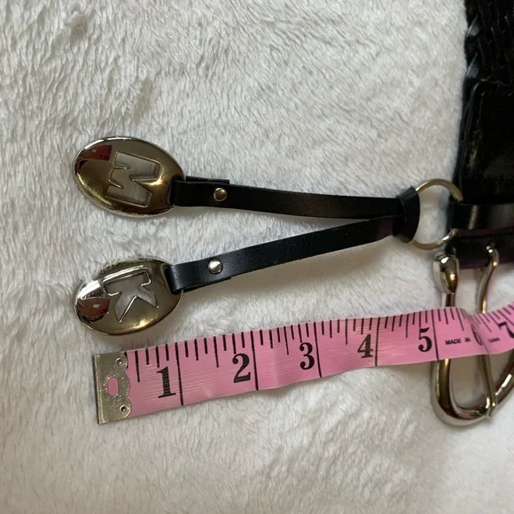 MICHAEL KORS black ladies leather Braided belt size Small LNWOT++ - Picture 6 of 8